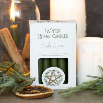 Winter Ritual Spell Candles - Cedar & Pine
