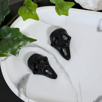 Svart Obsidian Ghost Face
