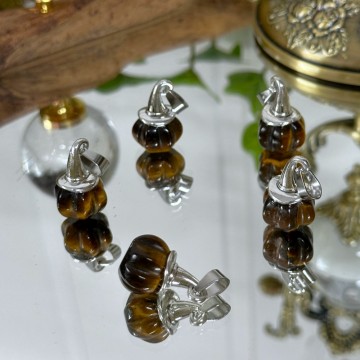 Tigerøye Gresskar med Heksehatt Anheng