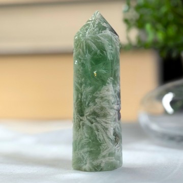 Grønn Feather Fluoritt Tårn #4