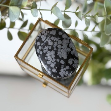 Snøfnugg Obsidian Håndstein #2