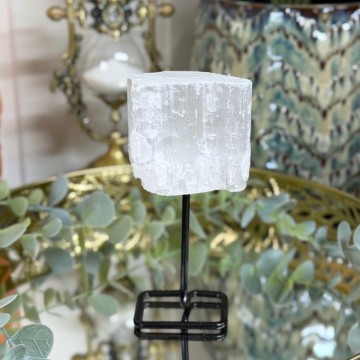 Selenitt på stativ (Satin Spar) #6