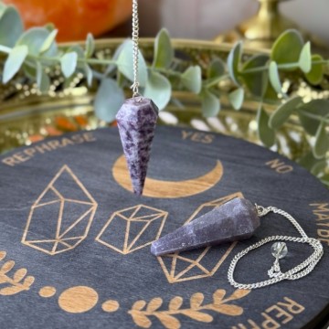 Krystallpendel - Lepidolitt 