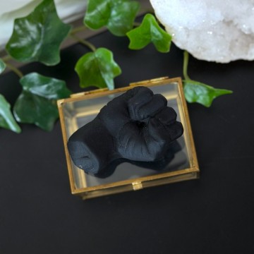 Matt Svart Obsidian Knyttneve