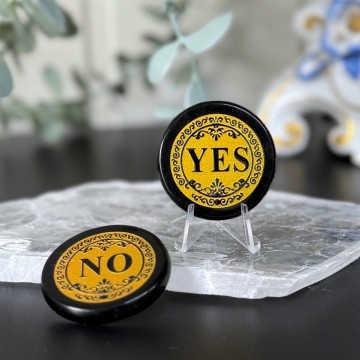 Yes & No Orakelstein - Svart Obsidian