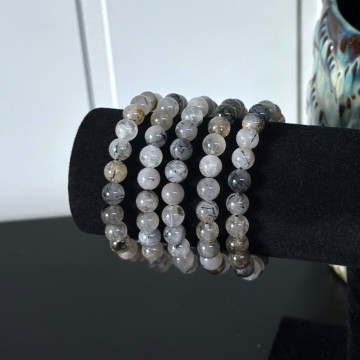 Turmalinkvarts Krystallarmbånd, 8mm