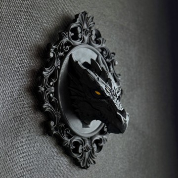 3D Gothic Frame - Nightflame Dragon