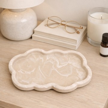 Skyfat - Smykkefat i Beige Marmor