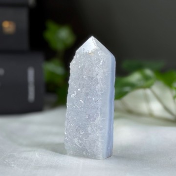 Drusy Blonde Agat Tårn #4 (Blue Lace)
