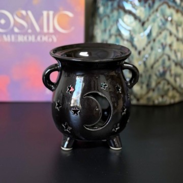 Moon Wax Melt & Oljebrenner - Svart Keramikk