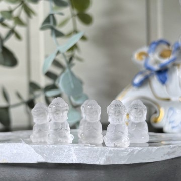 Mini Buddha Figur - Bergkrystall