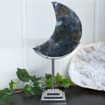 Mose Agat Måne på stativ