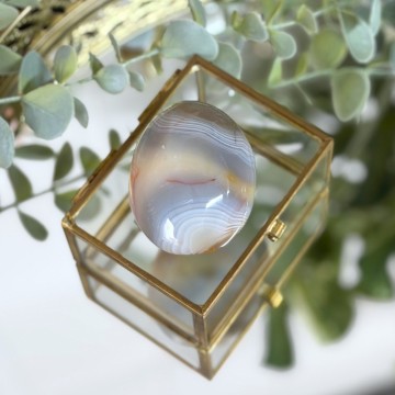 Lys Orca Agat Håndstein #2 (Spekkhoggersteinen)