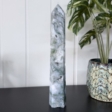 Stort Mose Agat Tårn - 35cm & 1690g