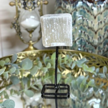 Selenitt på stativ (Satin Spar) #2