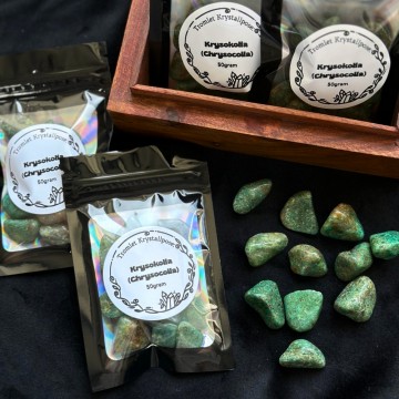 Krysokolla Tromlet Små - 50g pose
