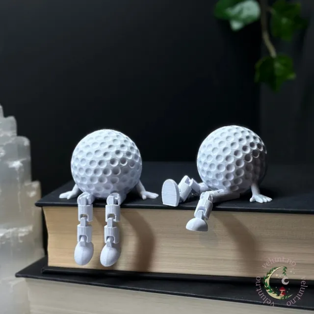 Sittende Hvit Golfball 