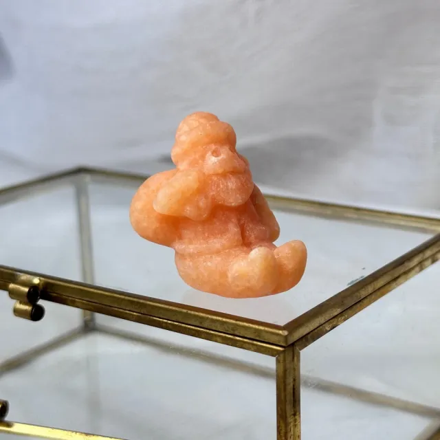 Mini Julenisse med pakkepose - Oransje Kalsitt