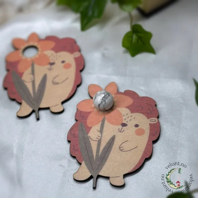 Pinnsvin & Blomst Krystallkuleholder