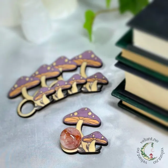 Purple Fantasia Mushroom Krystallkuleholder