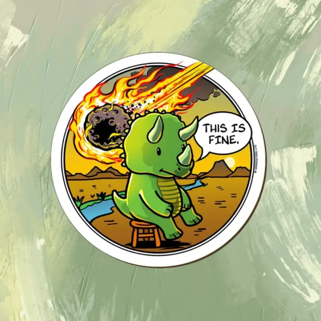 This is fine - Cork Coaster