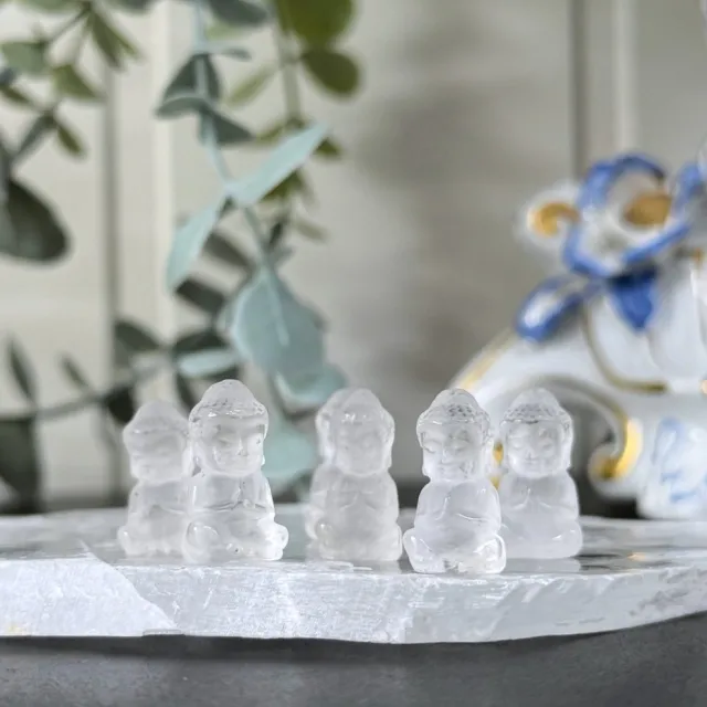 Mini Buddha Figur - Bergkrystall