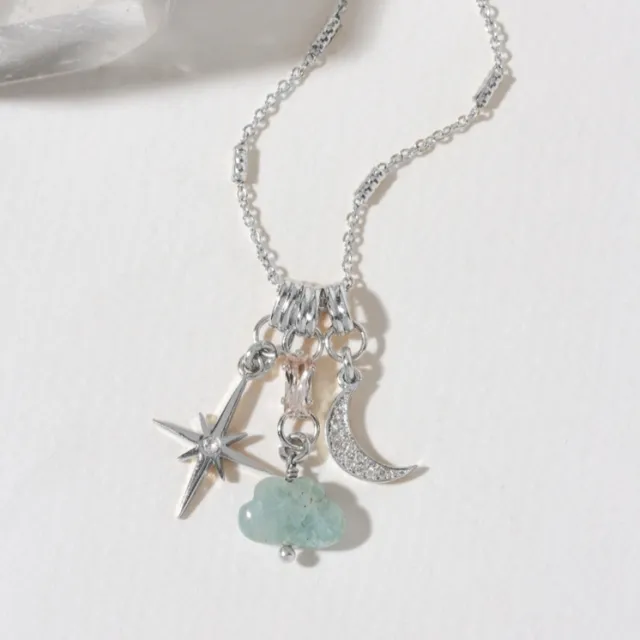 Luna Norte ~ Cloud Nine Charm Smykke - Akvamarin