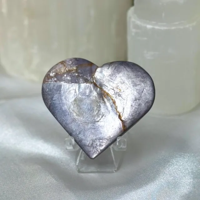 Nydelig flashy Purple Mica Hjerte #4