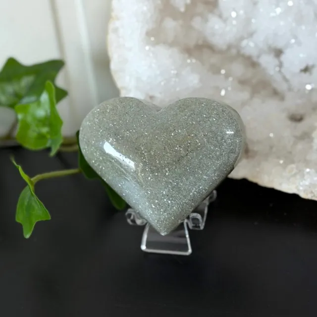 Glitrende Sage Aventurin Hjerte #1 (Aventurin med mica)