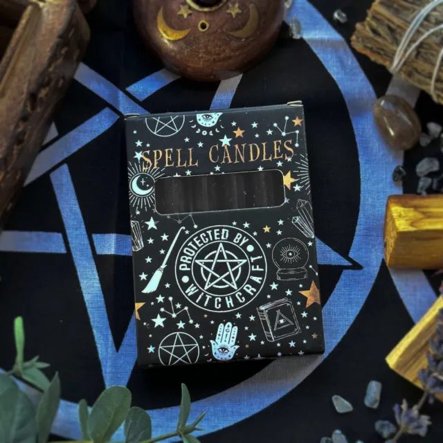 Protected By Witchcraft Spell Candles - Svart (Beskyttelse)
