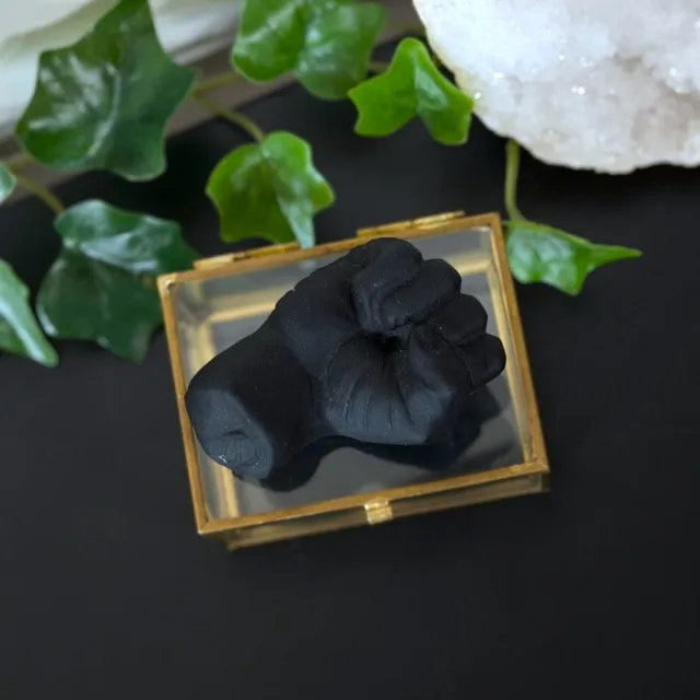 Matt Svart Obsidian Knyttneve
