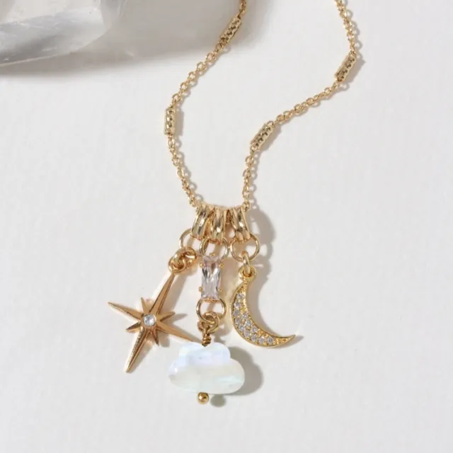 Luna Norte ~ Cloud Nine Charm Smykke - Månestein
