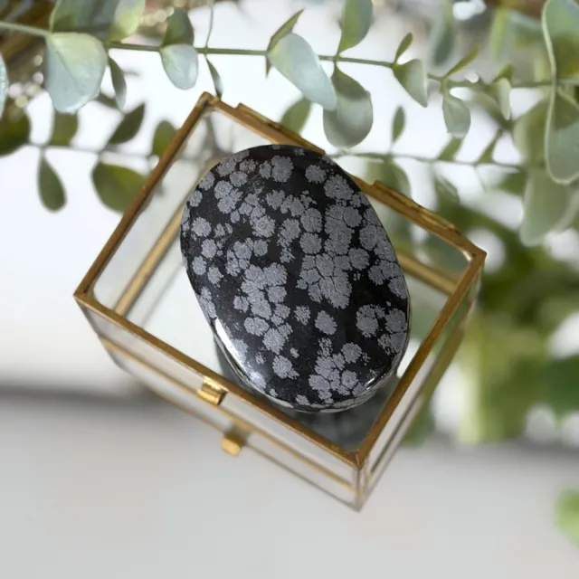 Snøfnugg Obsidian Håndstein #2