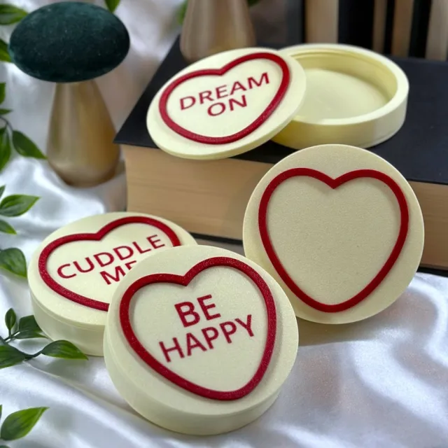 Love Hearts - Oppbevaringsboks (GUL) - VELG FLERE-