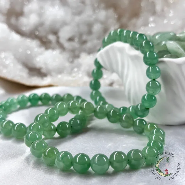Grønn Aventurin Armbånd, 8mm