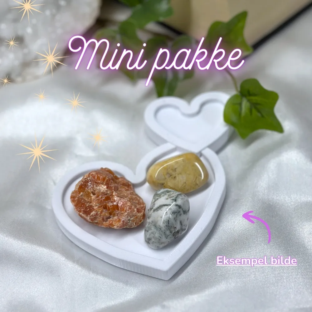 EKS. Mini pakke: 3 tromlet eller råstein