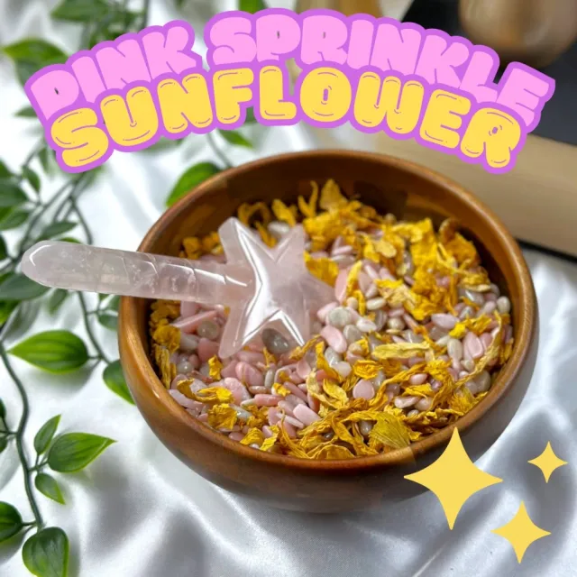 Pink Sprinkle Sunflower Krystallmiks, 50g 