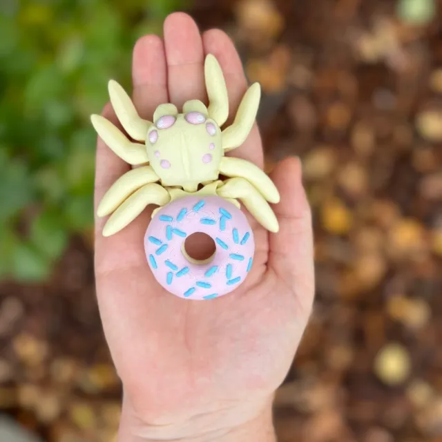 Medium Spider Donut - Vanilla Tuttifrutti